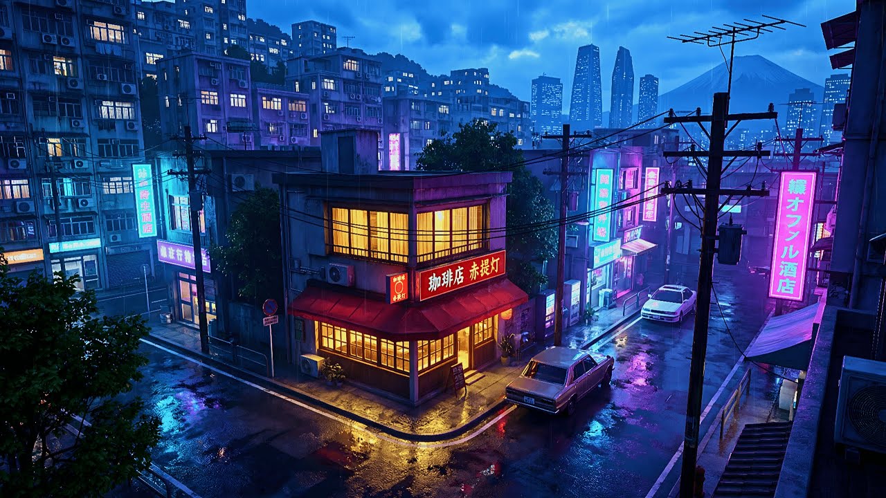 Rainy Tokyo Streets at Night 🌃 Smooth Lofi for Study & Sleep