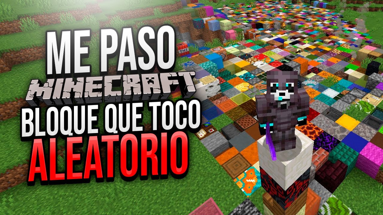 ME PASO MINECRAFT PERO CADA BLOQUE QUE TOCO SE CONVIERTE EN UNO ALEATORIO!!
