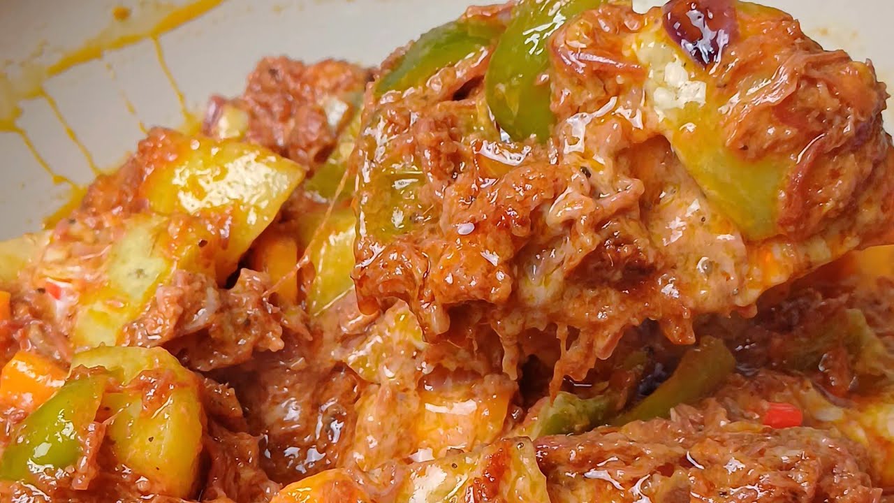 CHEESY CORNED BEEF CALDERETA/ULAM RECIPE