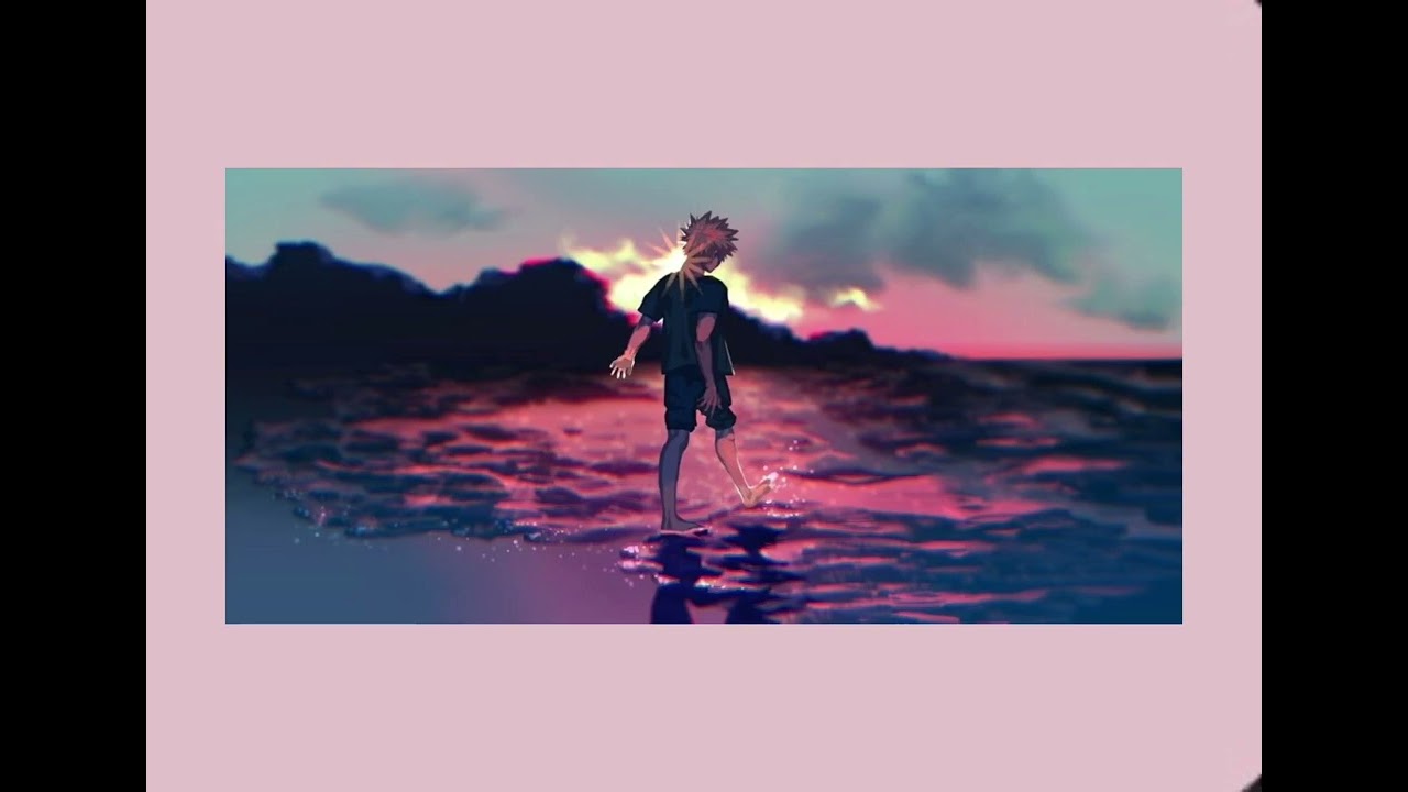 Walking on the beach at sunset with Bakugo- a playlist