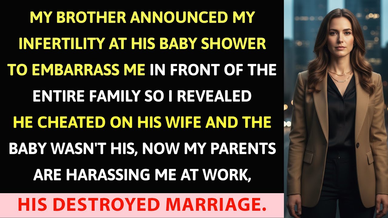 My Brother Announced My Infertility at His Baby Shower to Embarrass Me in Front of the Entire...