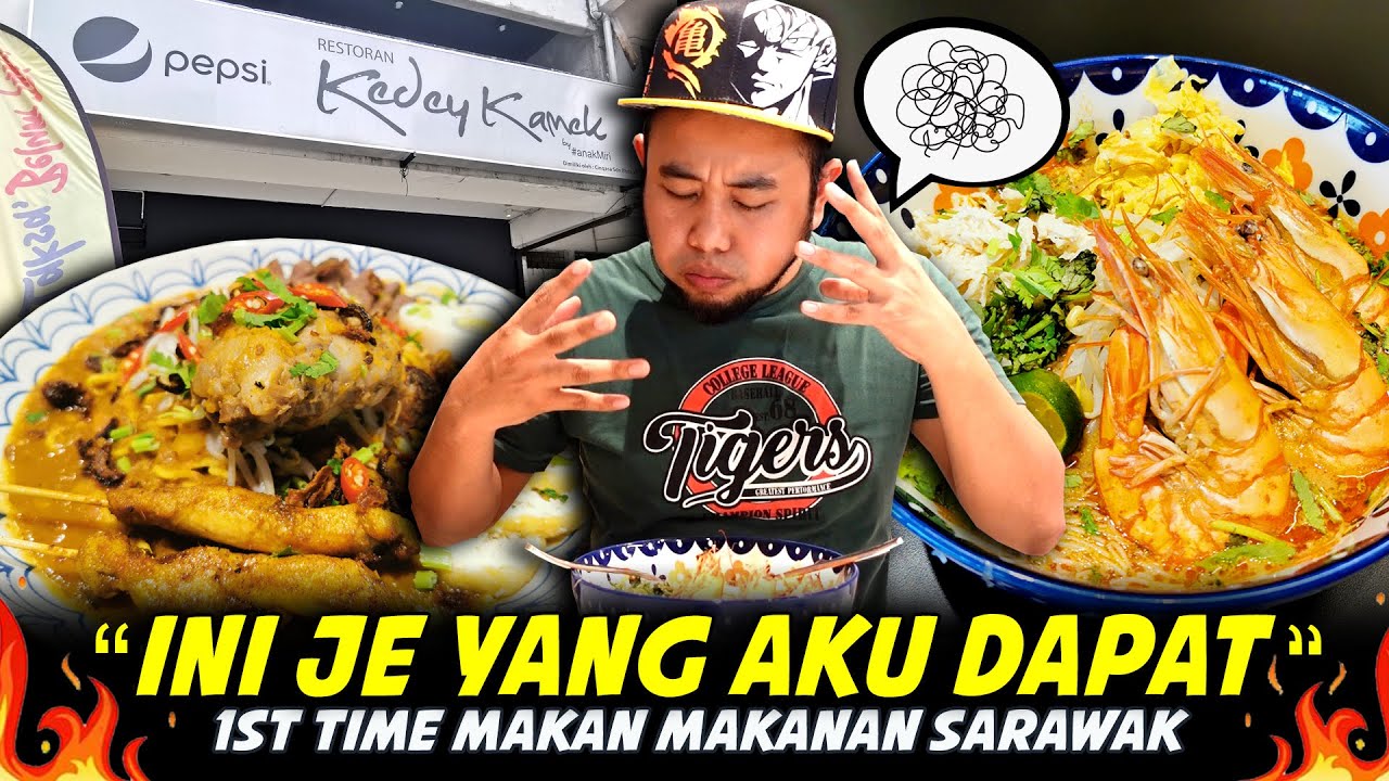 Seriusla Orang Sarawak Makan Ini...1st Time Makan Laksa Sarawak Di Kedey Kamek TTDI Damansara