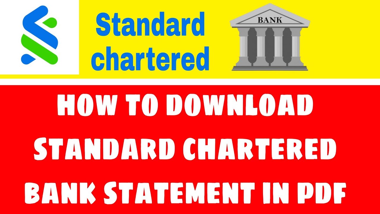 how to download standard chartered Bank account statement in PDF / Excel