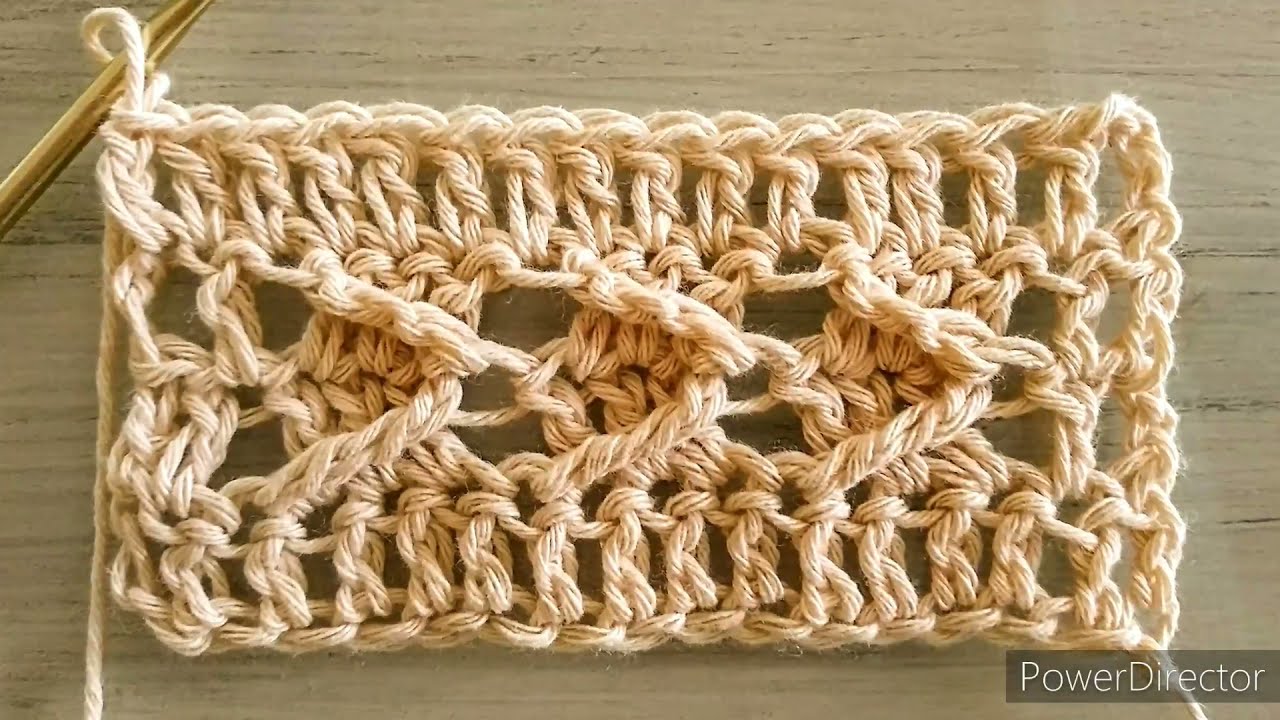 Punto V en relieve crochet / punto en relieve ganchillo/ punto fantasía crochet