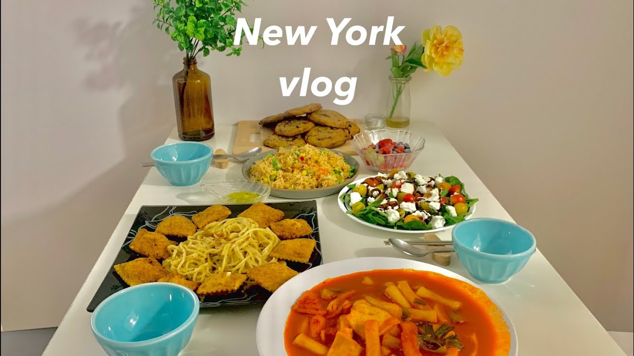 🇺🇸sub)뉴욕 6년차 직장인 해외일상 | 집들이, 대청소, 미국마트 장보기, 자취생 냉동식품, 치과, 집밥, 카인드바, 피자