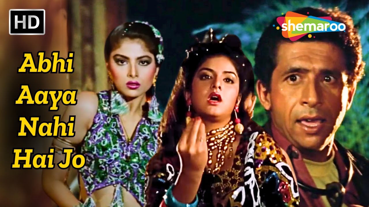 Abhi Aaya Nahi Hai Jo | Vishwatma (1992) | Amrish Puri, Naseeruddin Shah, Divya Bharti | Alka Yagnik