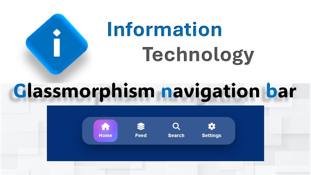 Glassmorphism navigation bar