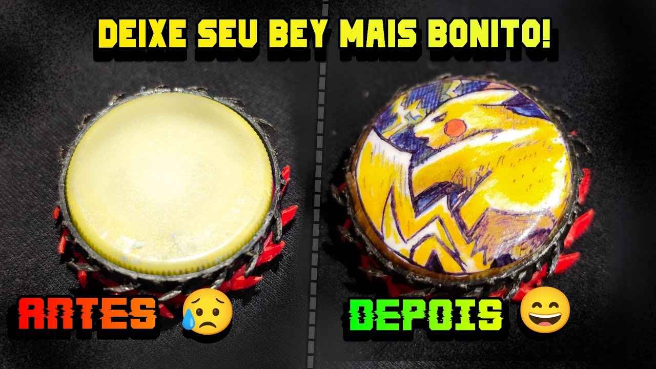 COMO FAZER ADESIVO PARA BEYBLADE CASEIRO - Tutorial | Free Blader