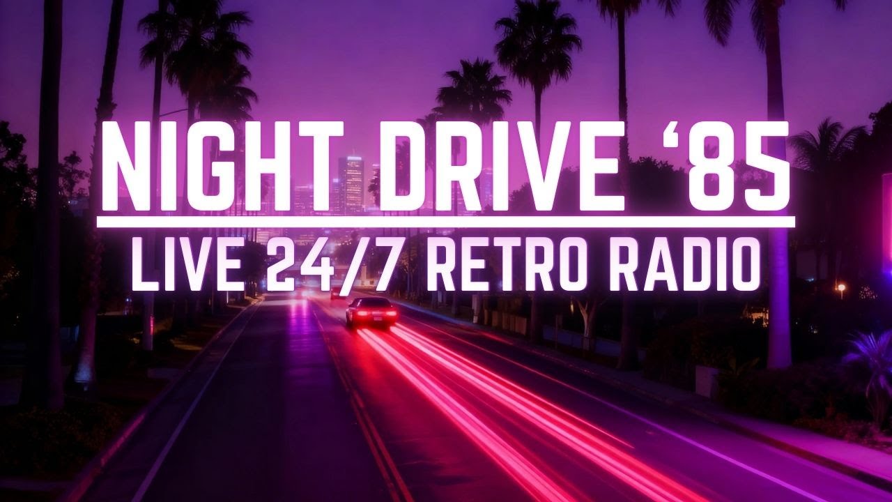 Night Drive '85 — Live 24/7 Synthwave Rider FM | Emotional Synthwave & Retrowave Radio