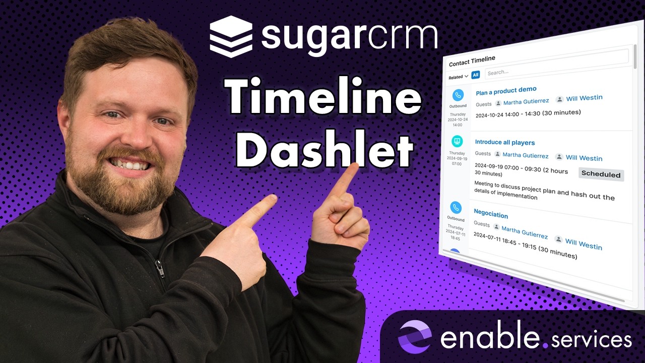 SugarCRM's underrated Timeline Dashlet