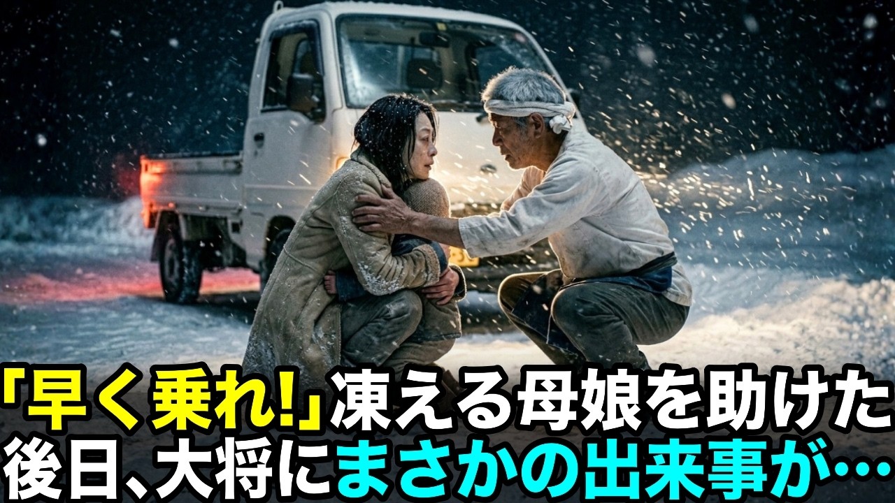 体が冷え切った母娘が吹雪の中、道で倒れた…次の瞬間、急ブレーキで止まった車から救世主が現れると・・・