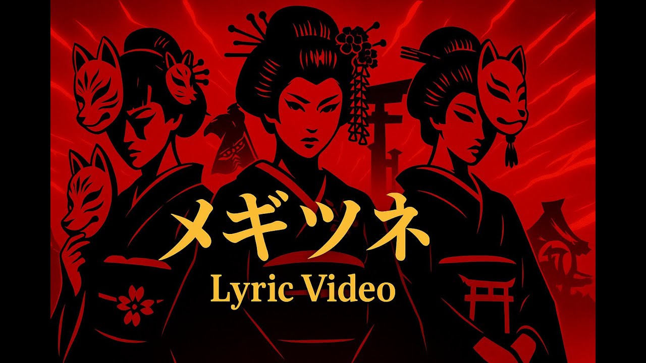 BABYMETAL — MEGITSUNE【Geisha Silhouette Lyric Video】⚡ Flashing Lights Warning Lyric Video