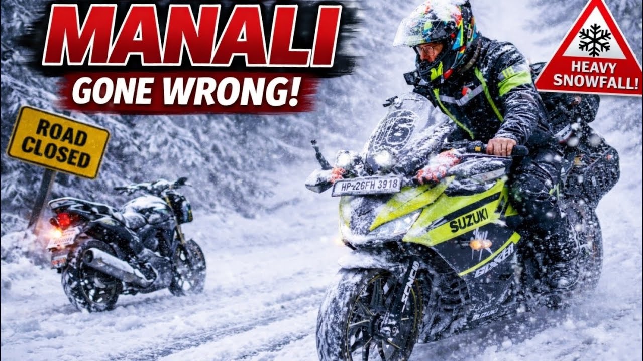 Bike Ride to Manali Goes ⚠️ Wrong | 🌨 Manali Bike Ride | Solo Bike Ride