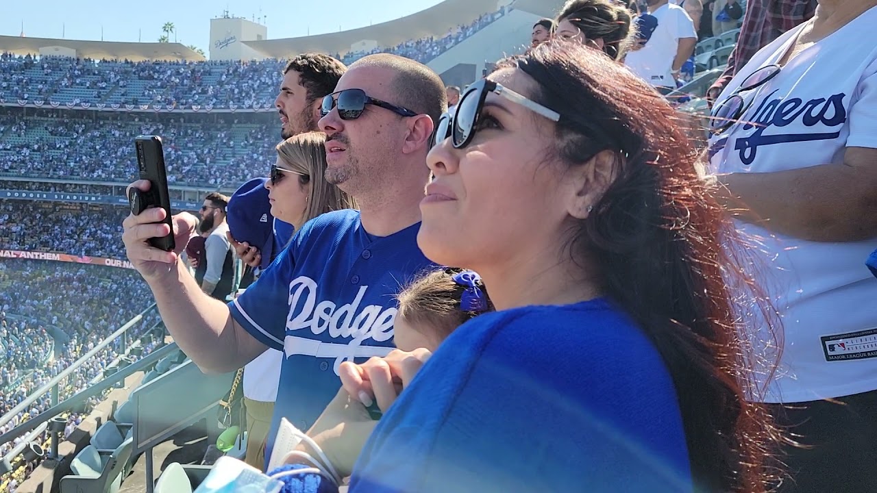2021 Dodgers National Anthem and flyover vs Atlanta Braves. October 19  2021