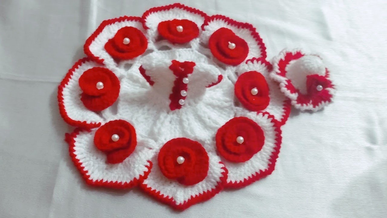 Valentine's Day Special poshak for laddoo gopal ji .. 3 no.size dress by crochet #woolen #crochet