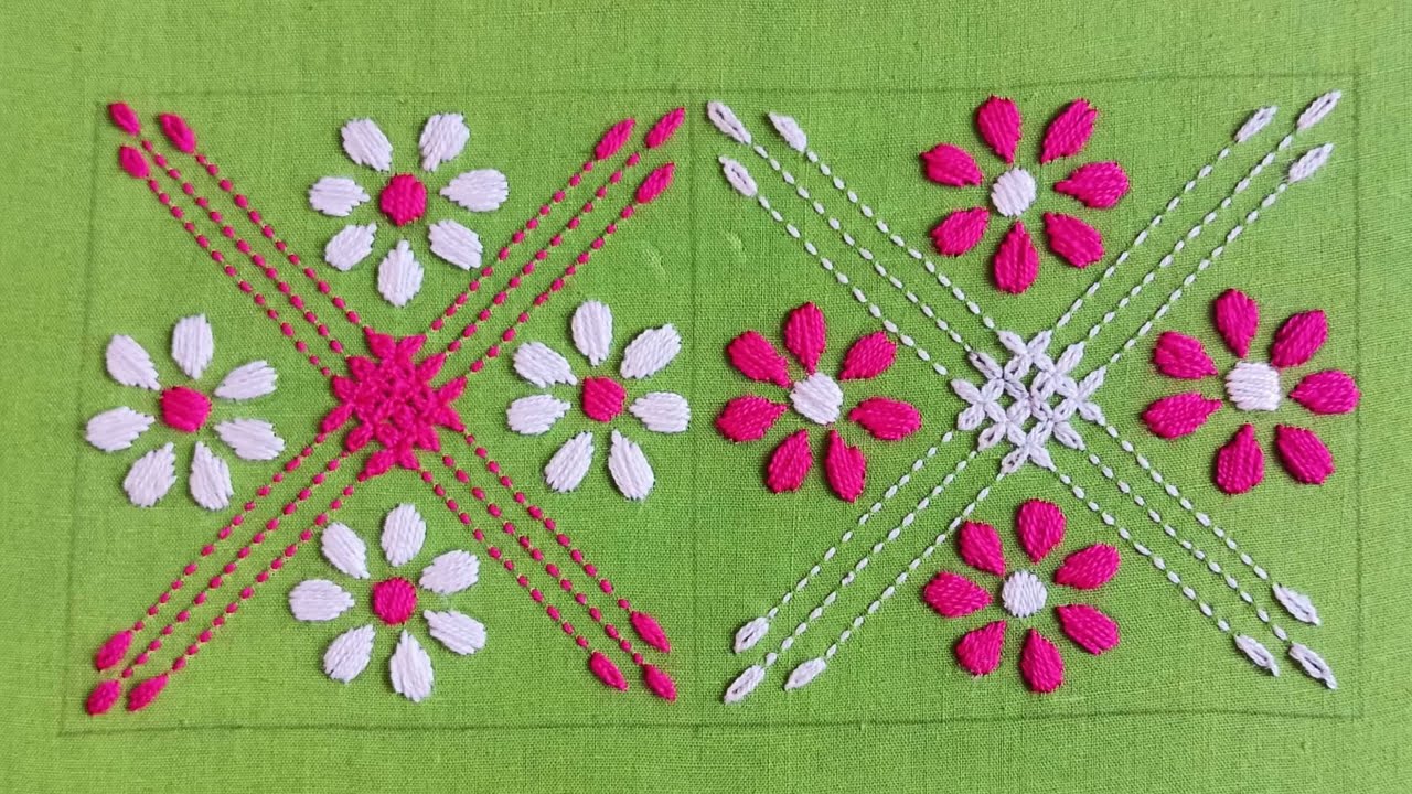 নকশী কাঁথা সেলাই !! Latest Bangladeshi Traditional Nokshi Katha Stitch Hand Embroidery Tutorial #249