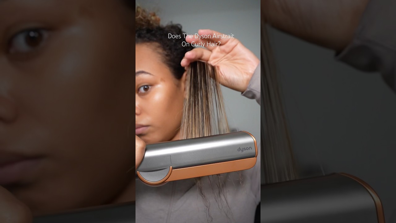 Dyson Airstrait Results On Curly Hair. #dysonairstrait #hairstyle