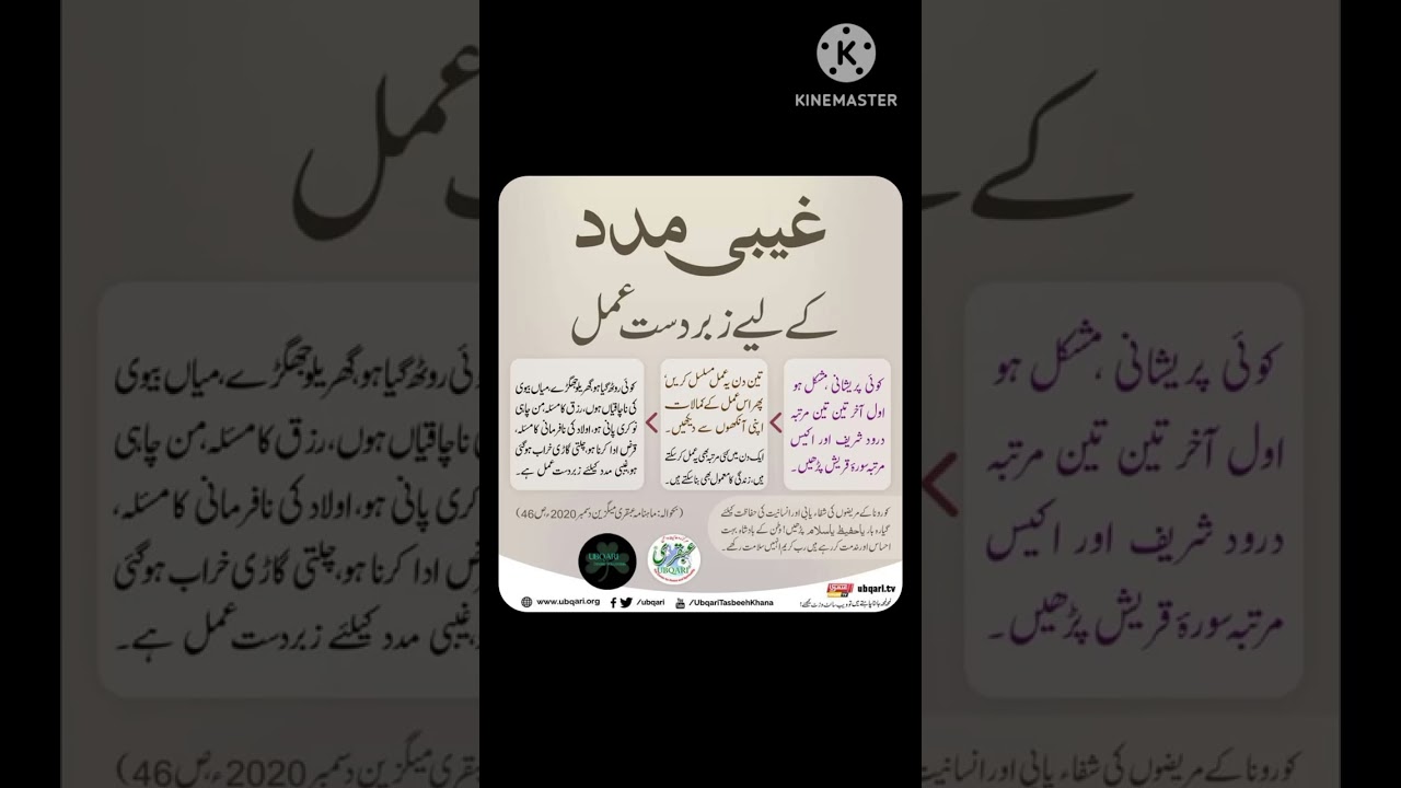 Ghaibi madad ke Liye zabardast Amal|#ubqari #divinesolution