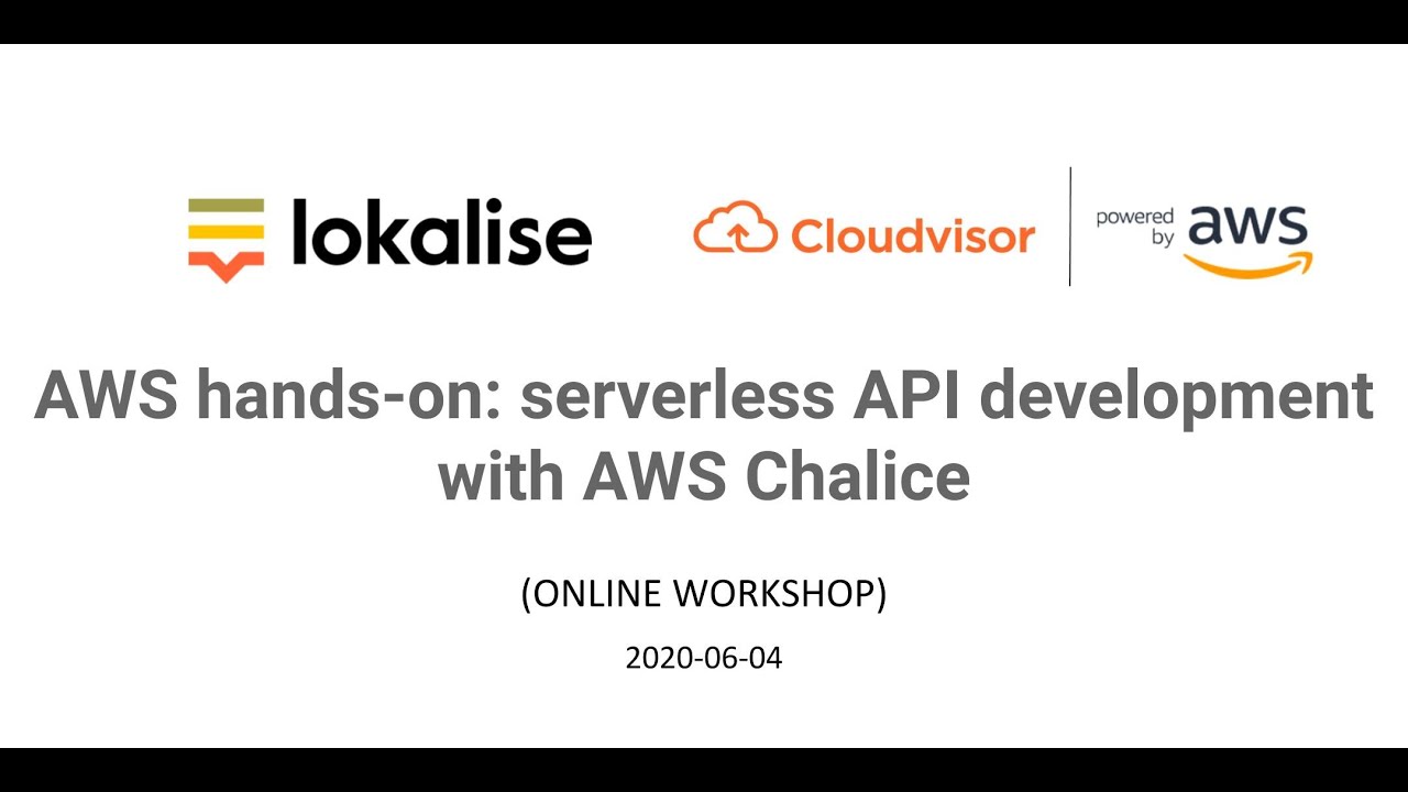 AWS hands-on: serverless API development with AWS Chalice (online workshop)