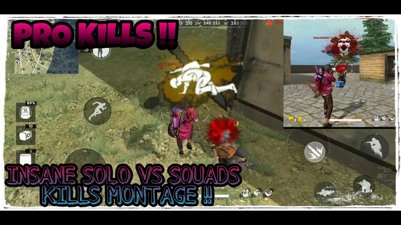 INSANE RANKED SOLO VS SQUADS KILLS MONTAGE !! BEST OF RAKESH00007 !! Free Fire Battlegrounds !!!