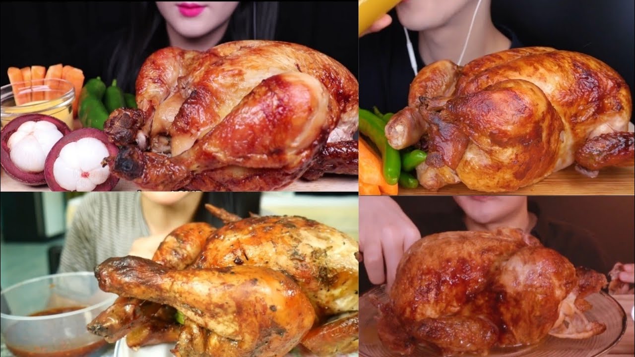 ROTISSERIE CHICKEN COMPILATION ASMR EATING 🍗🍗