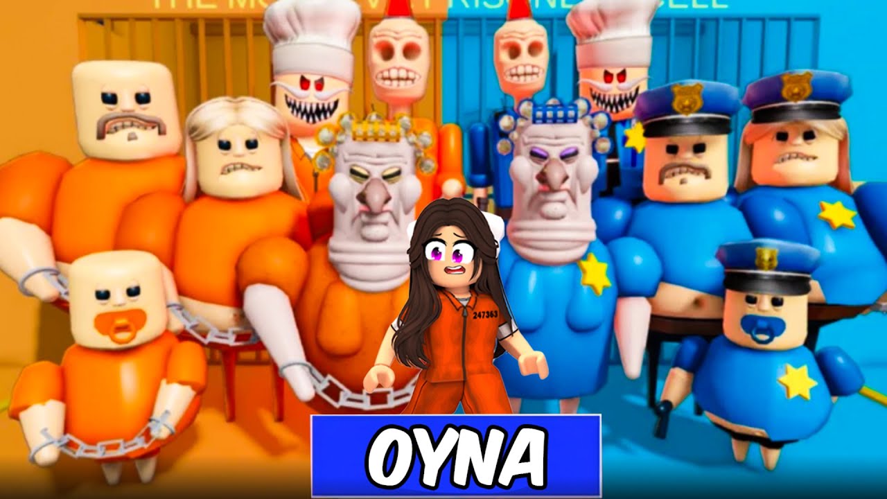 Roblox’ta EVİL PRİSONERLER VS EVİL POLİSLER HAPİSHANESİNDEN KAÇMAK !!