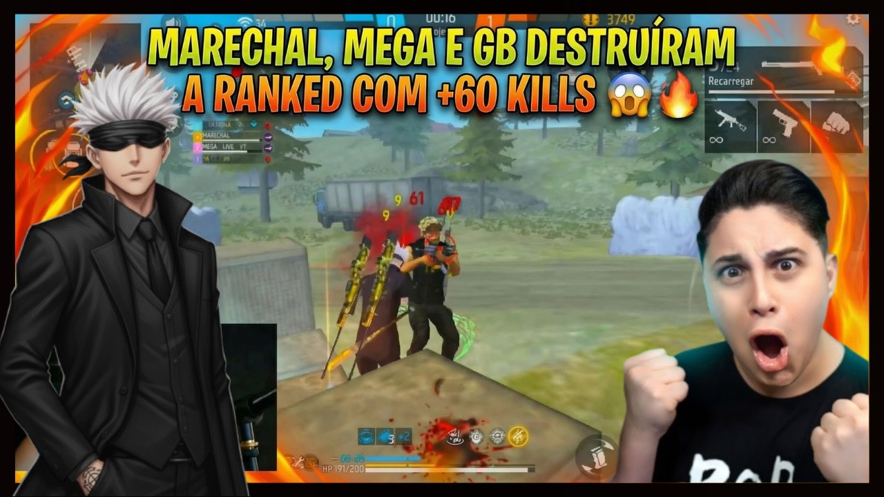 MARECHAL, MEGA E GB DESTRUÍRAM A RANKED COM +60 KIL