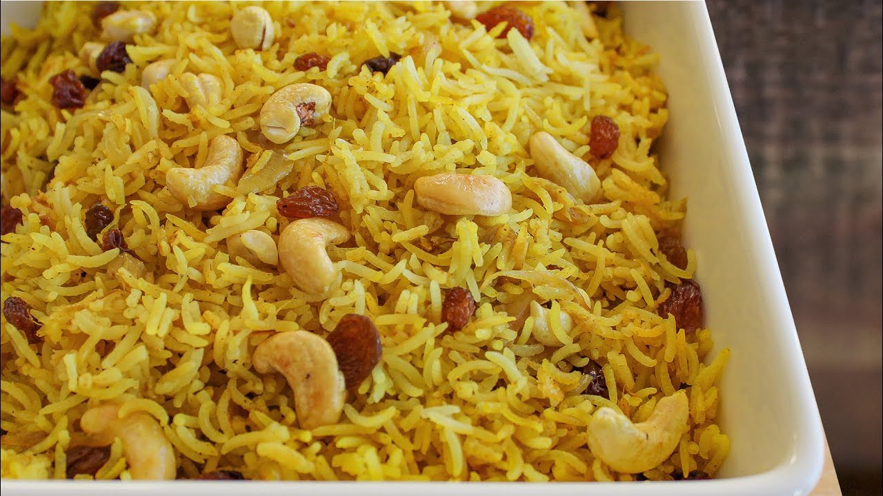 Рецепт плова с рисом, кешью и изюмом | Как приготовить плов из риса