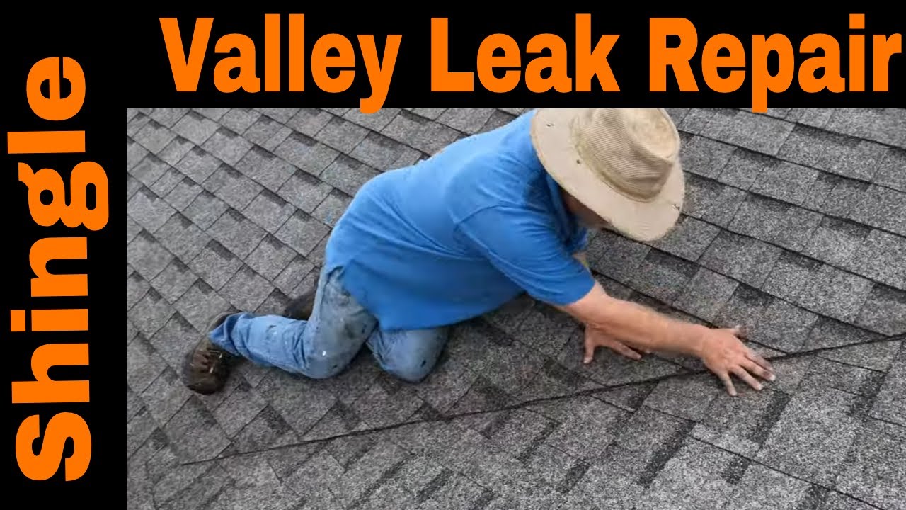How to fix a leak in a valley of shingle roof with Utility Knife only - Warning! do not use Tar
