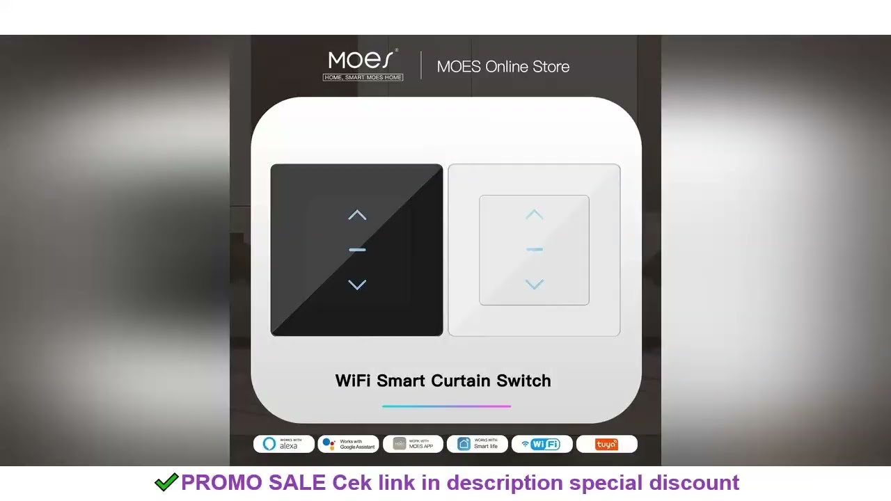 New WiFi Smart Curtain Switch Touch Design for Motorized Curtains and Roller Blinds work with Tuya S