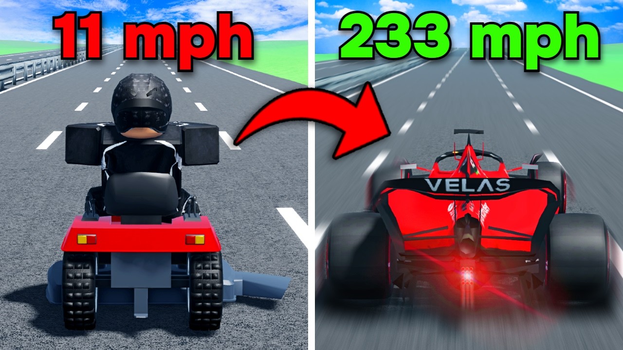 Roblox but if I crash, my car gets faster