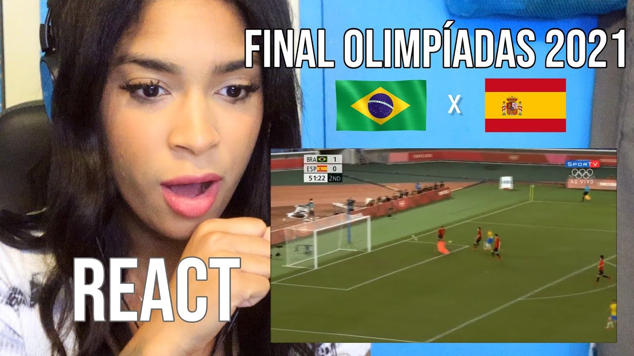 Melhores Momentos BRASIL 2 x 1 Espanha - Final Olimpíadas 2021 (REACT)