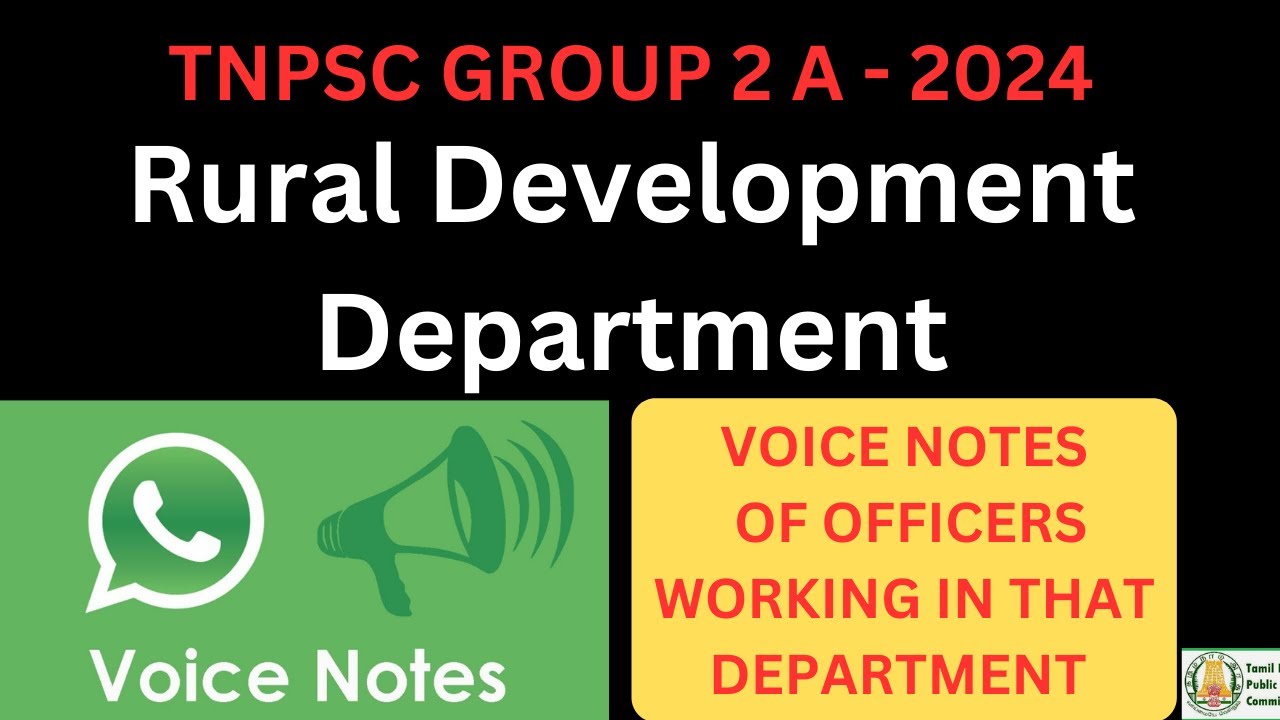TNPSC GROUP 2 A - 2024,Rural Development department,a-z details about department,#tnpscgroup2mains