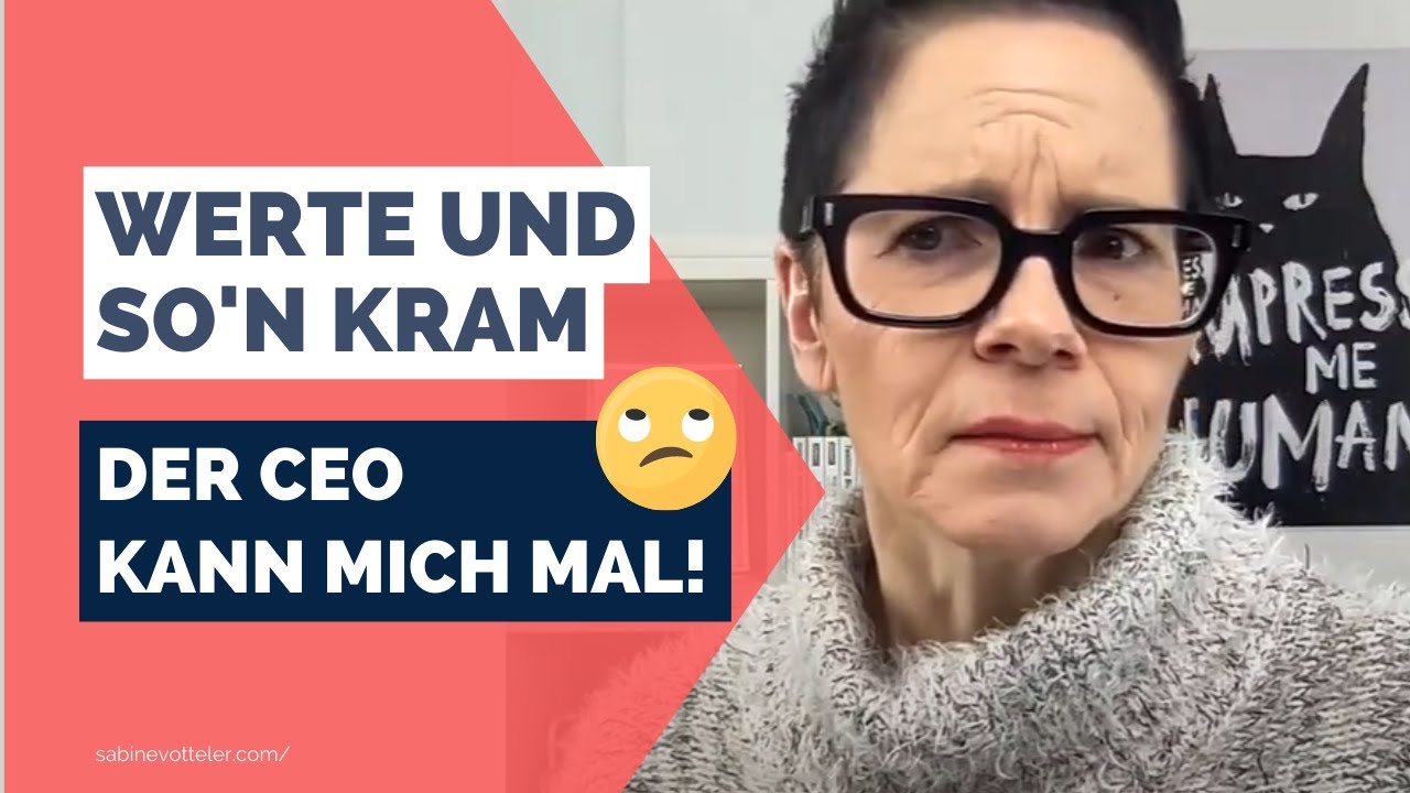 WERTE im JOB &ndash; oder warum ich mich gegen die CEO-Rolle entschied!