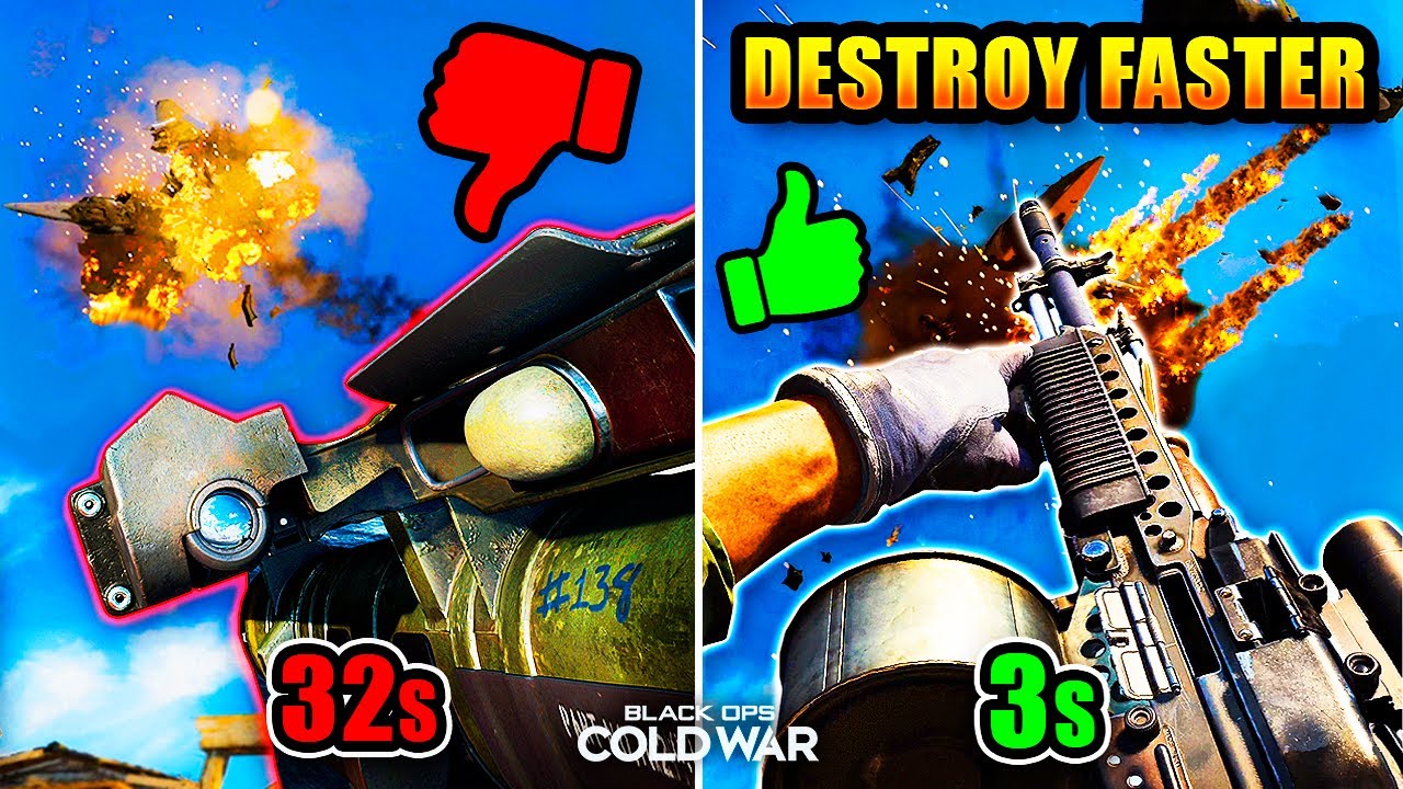 Destroy Scorestreaks Faster (VTOL in 3 Seconds!) - Cavalry Lancer Barrel vs. Launcher