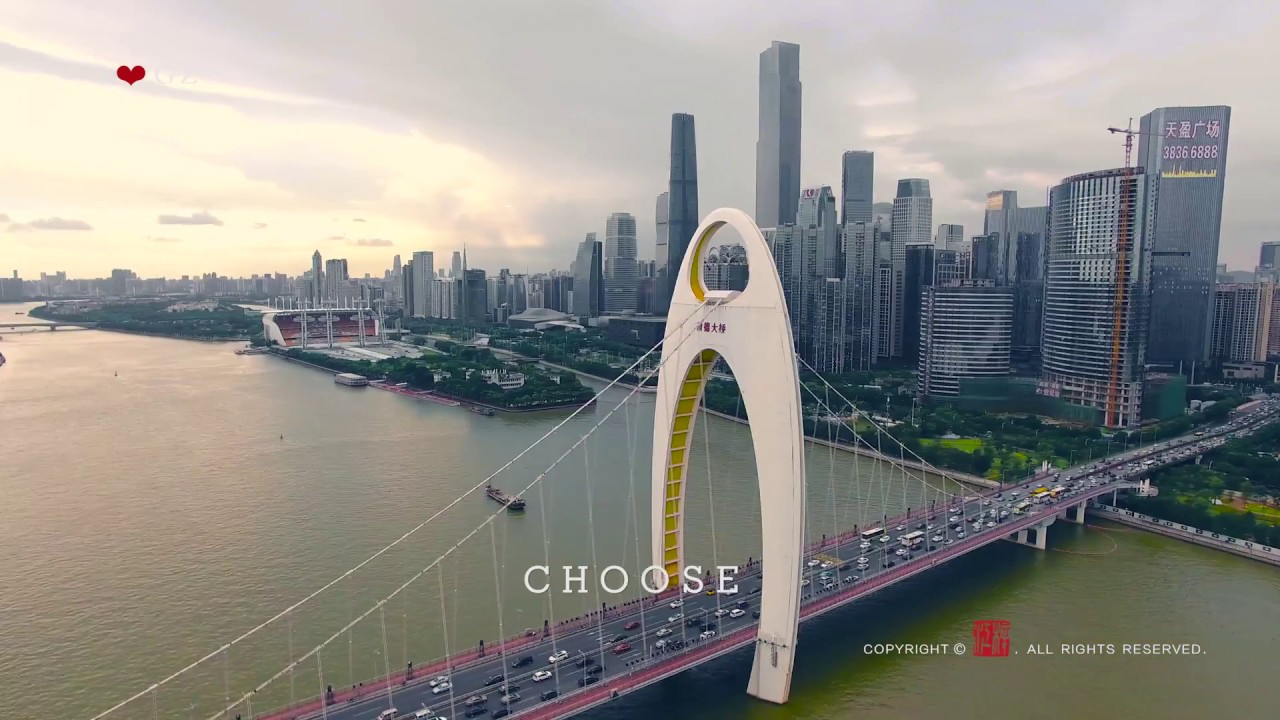 广州最潮航拍宣传片2017 4K超高清 China guangzhou ultra hd aerial photography promo film