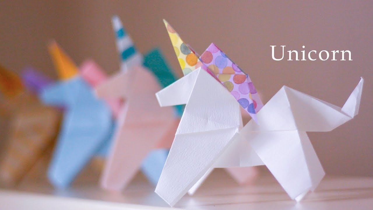 ユニコーンの折り方★☆How to make an origami Unicorn 【Origami Tutorial】