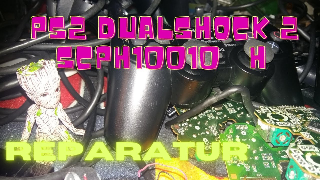 Ps2 Dualshock2 Controller SCPH 10010 H Reparatur. Tastenfolien wechsel /Sockel löten.