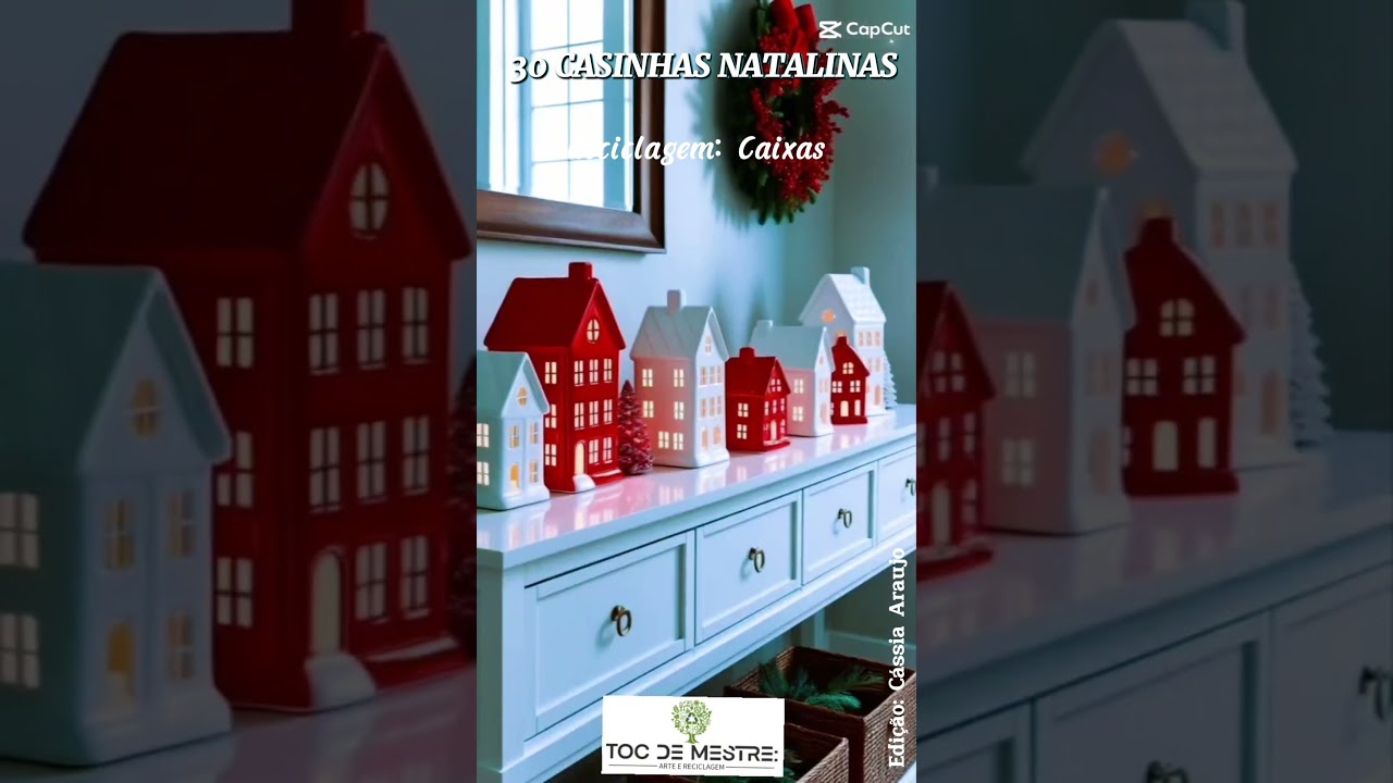 CASINHAS NATALINAS. 30 ideias com caixas recicláveis. 