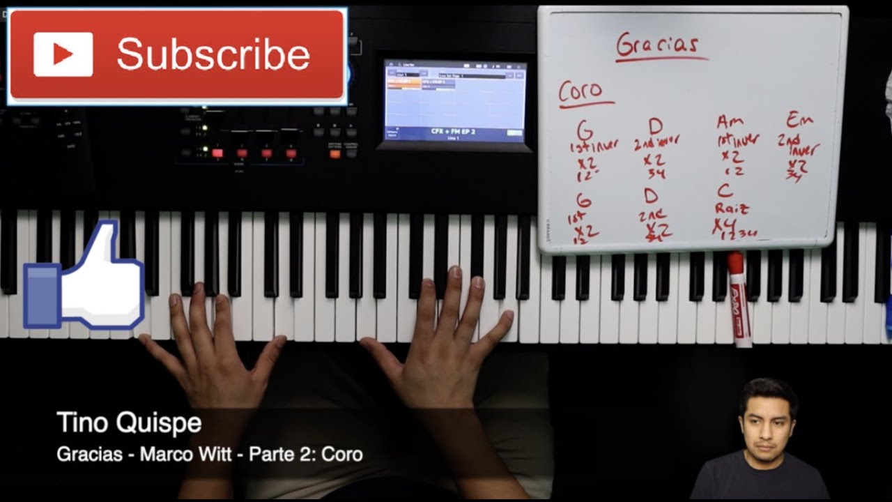 Gracias - Acordes y Tiempo - Marco Witt - Piano Tutorial🎹