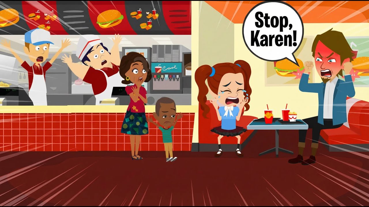 Karen behaves well at Burger King and gets ungrounded!