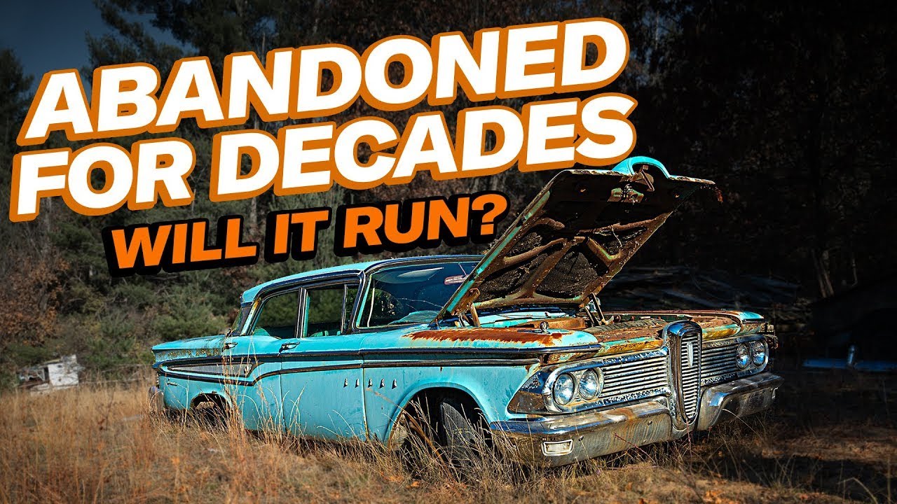 Заброшенный Edsel (Ford?) простоял более 40 лет. Заведется ли он?