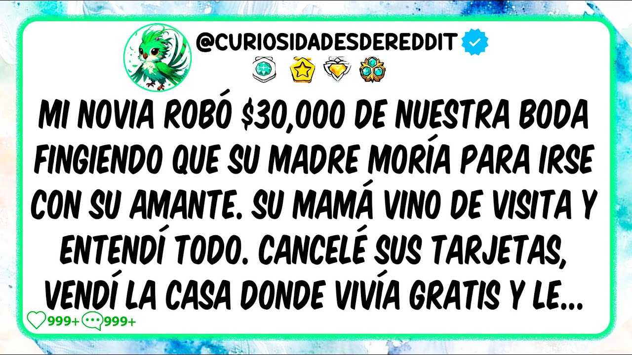 Mi novia robó $30,000 de nuestra boda fingiendo que su madre moría para irse con su amante.
