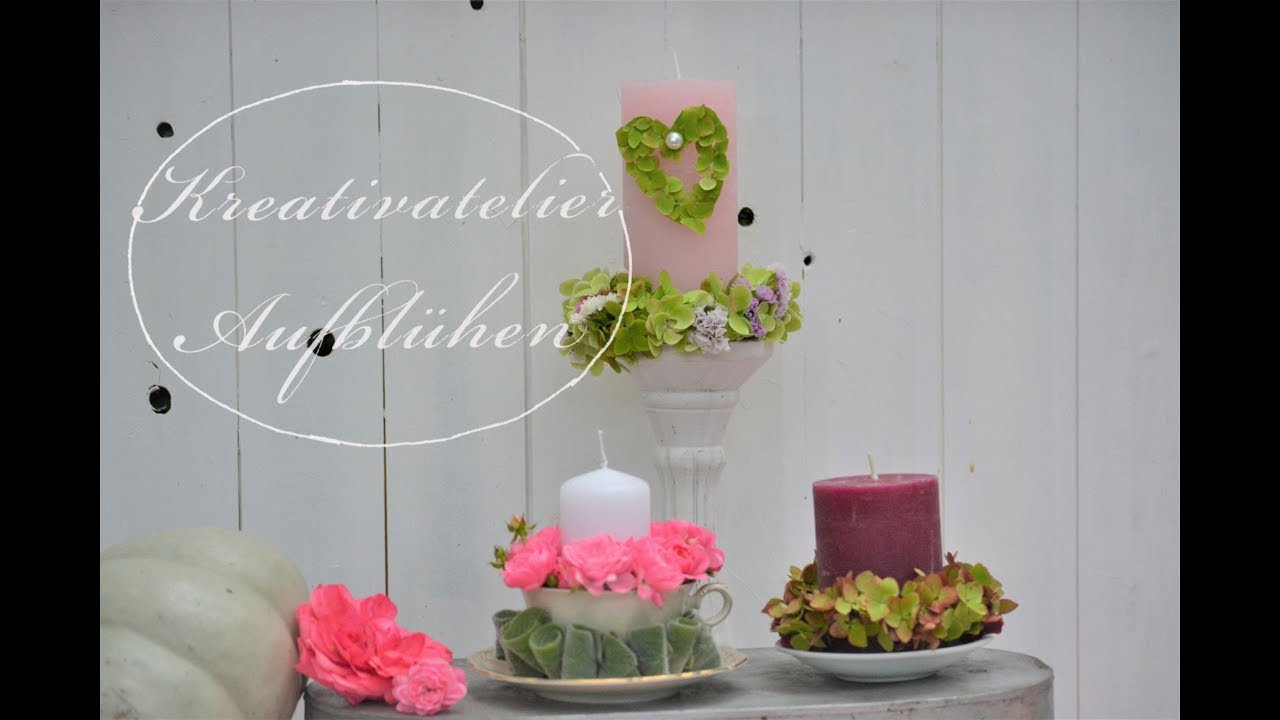 DIY - Herbstliche Kerzendeko: Mini-Kränze in 3 Varianten selber machen