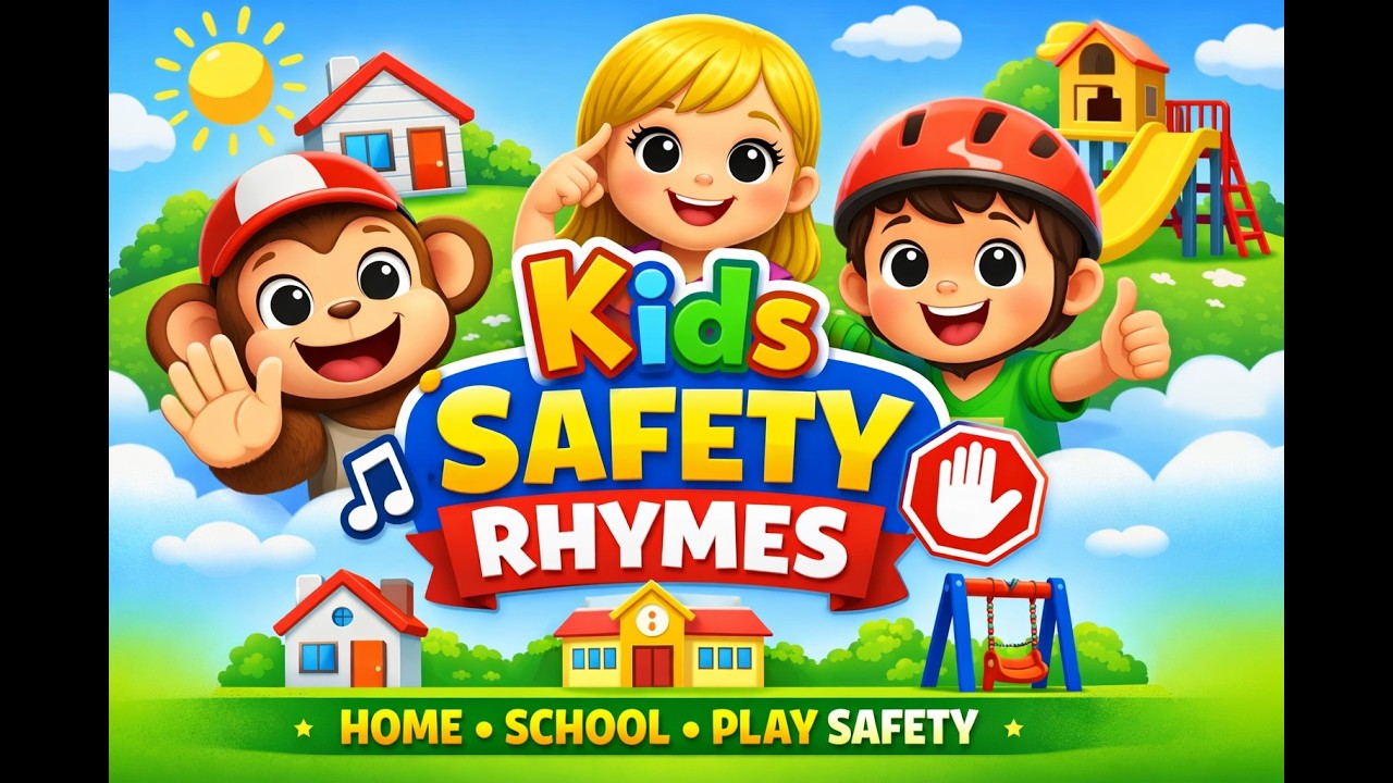 Kids Safety Rhymes 🎵🛑 | Home, School & Playground Safety