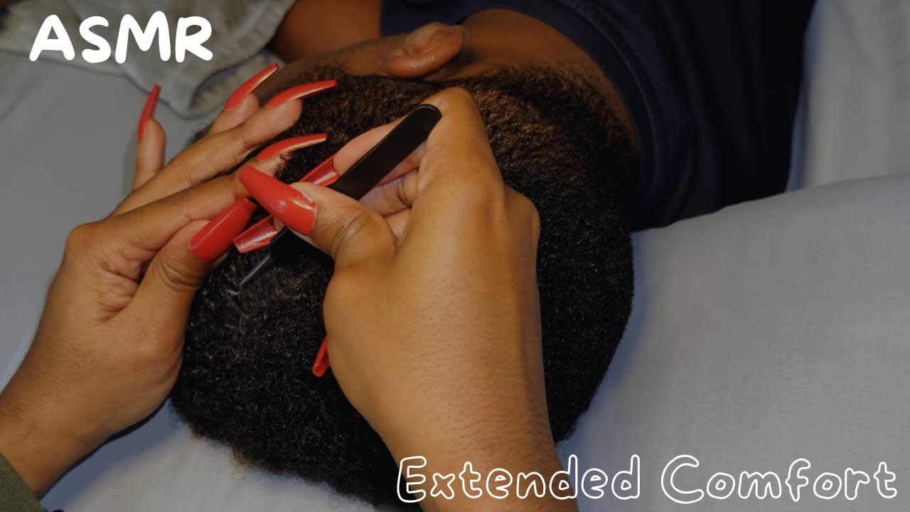 Hair Nitpicking ASMR | Gray Hair Tweezing & Scalp Check | Extended Relaxation Session