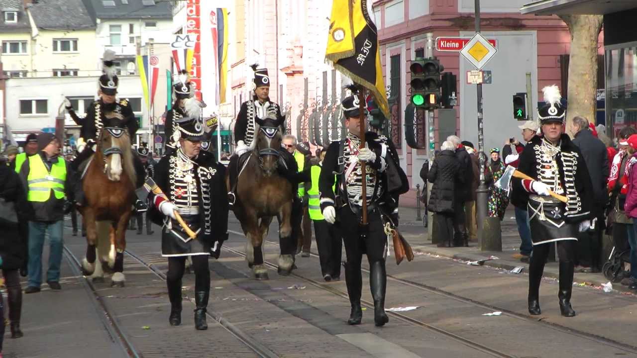 Fastnacht Mainz 2013 - Parade der närrischen Garden - Schwarze Husaren