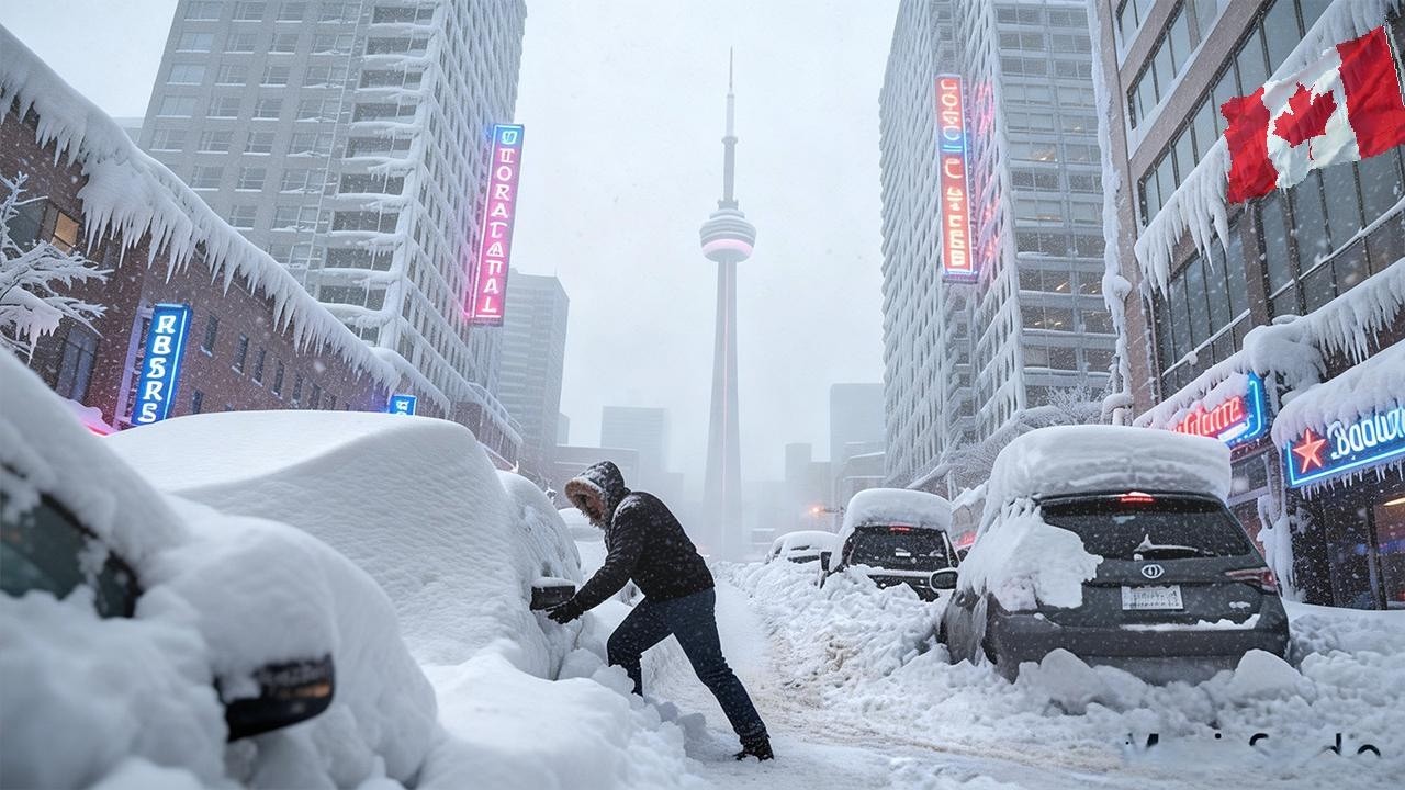 В Торонто, Канада, выпал рекордный снегопад — провинция Онтарио погребена под экстремальным зимни...
