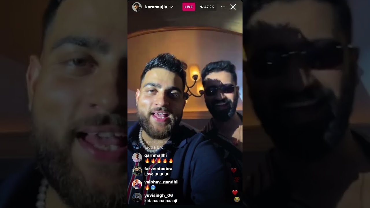 Karan Aujla New Instagram Live With Vicky kaushal || Karan aujla and vicky kaushal | Vicky Kaushal