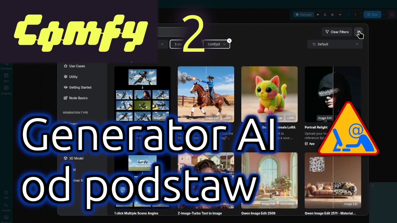 ComfyUI czyli generator obraz&oacute;w AI od podstaw - przegląd funkcji i ustawień.